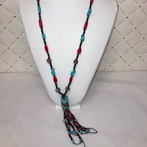 Handmade necklace with turquoise beads. ❤️